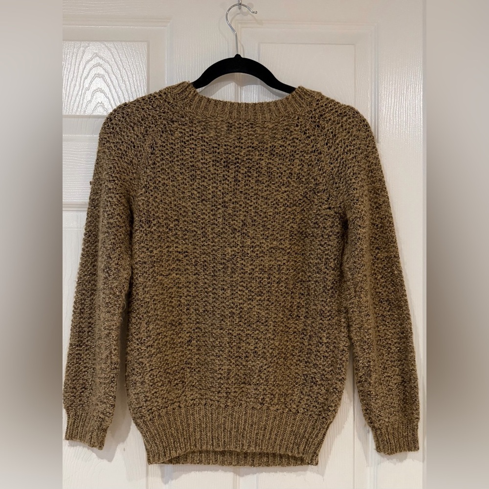 Vintage Chunky Made Specially by Wallace Brown Ribbed Crew Neck Sweater Size S - Picture 2 of 7